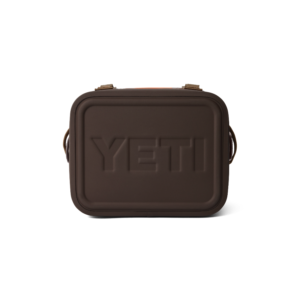 YETI soft cooler the Hopper Flip 12 in color Wetlands Brown.