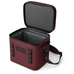 YETI soft cooler the Hopper Flip 12 in color Wild Vine Red.