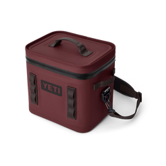 YETI soft cooler the Hopper Flip 12 in color Wild Vine Red.