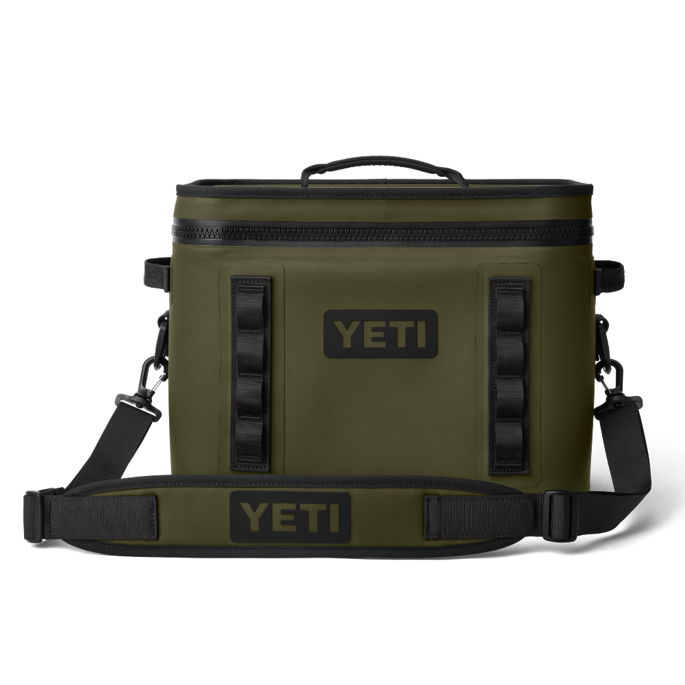 YETI Soft Cooler Hopper Flip 18 in Olive.