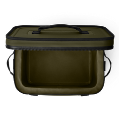 YETI Soft Cooler Hopper Flip 18 in Olive.