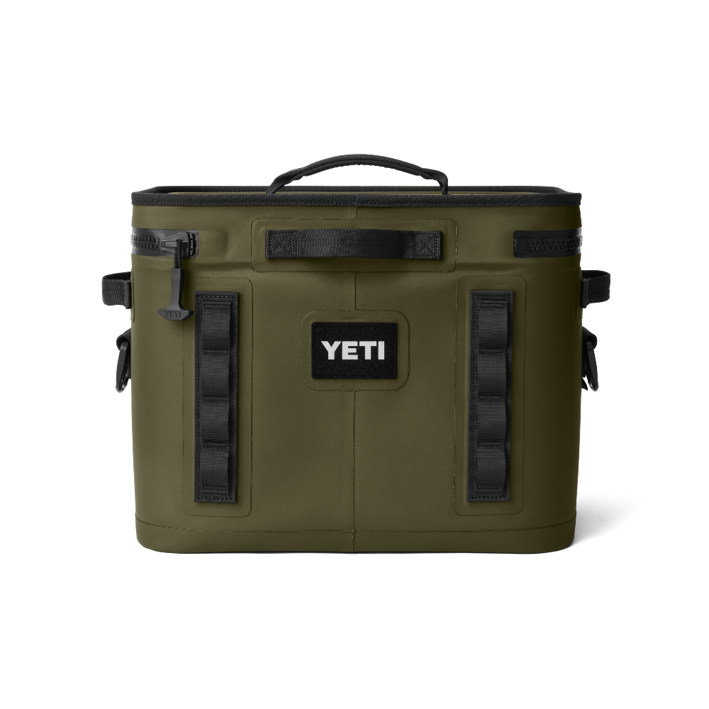 YETI Soft Cooler Hopper Flip 18 in Olive.