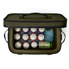 YETI Soft Cooler Hopper Flip 18 in Olive.