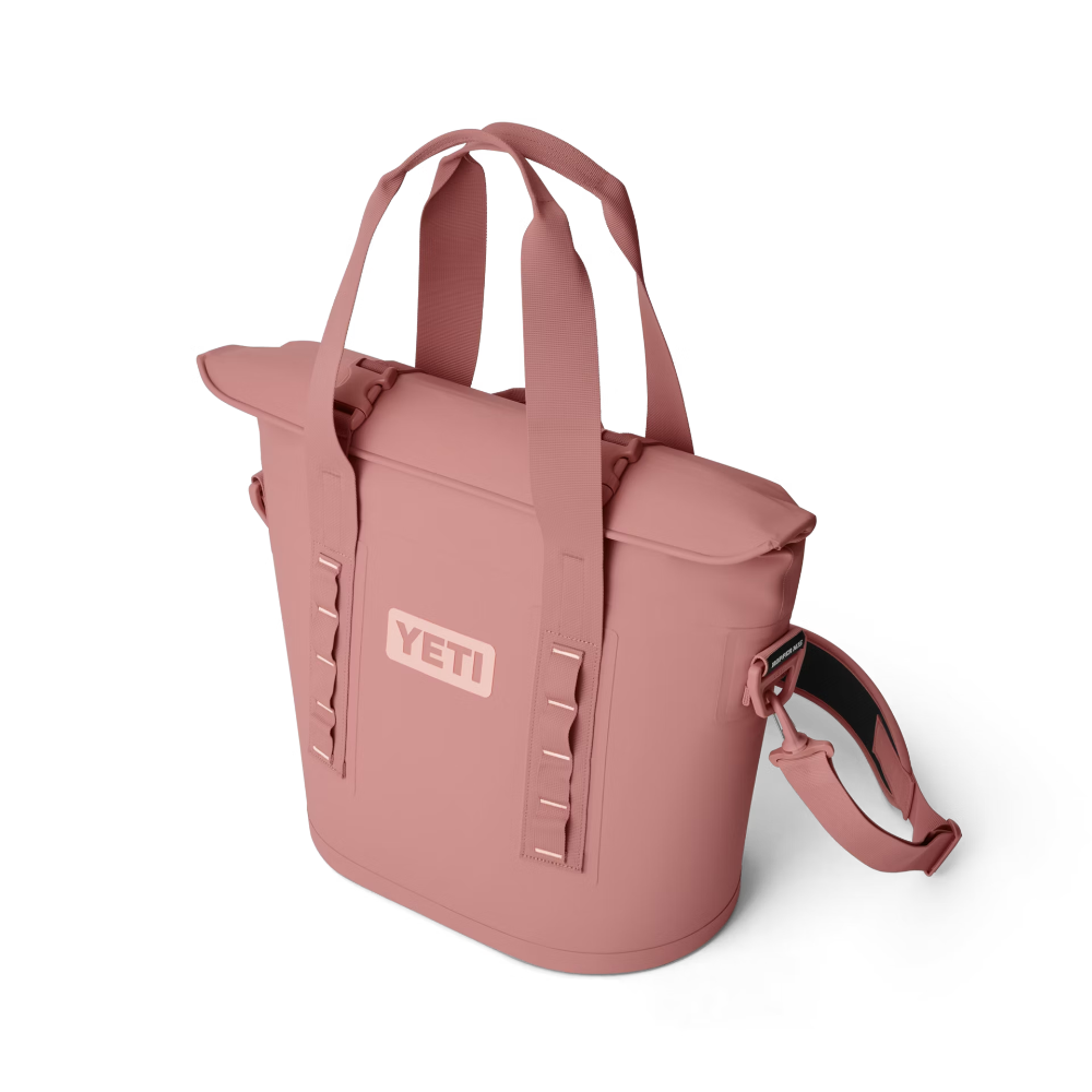 Hopper M15 Tote Soft Cooler in Sandstone Pink.