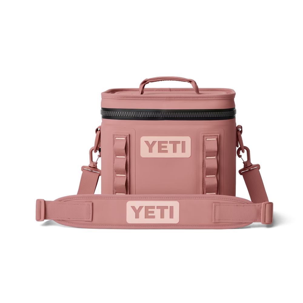 Hopper Flip 8 Soft Cooler in Sandstone Pink.