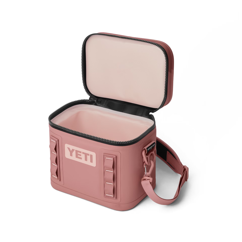 Hopper Flip 8 Soft Cooler in Sandstone Pink.