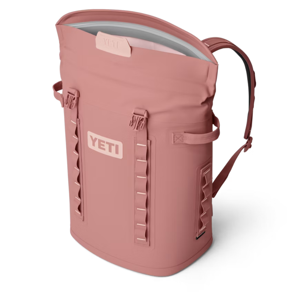 Hopper M20 Backpack Soft Cooler in Sandstone Pink.