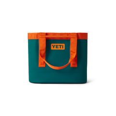 YETI Camino Carryall 35 2.0 Tote Bag in the color orange and teal, from YETI Crossover collection.