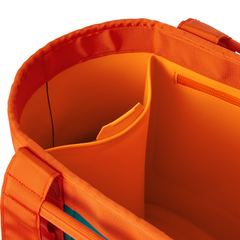 YETI Camino Carryall 35 2.0 Tote Bag in the color orange and teal, from YETI Crossover collection.