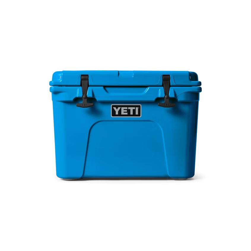 YETI Tundra 35 Hard Cooler in Big Wave Blue.