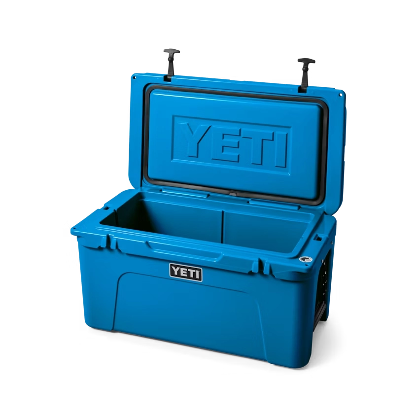 YETI Tundra 65 Hard Cooler in Big Wave Blue.