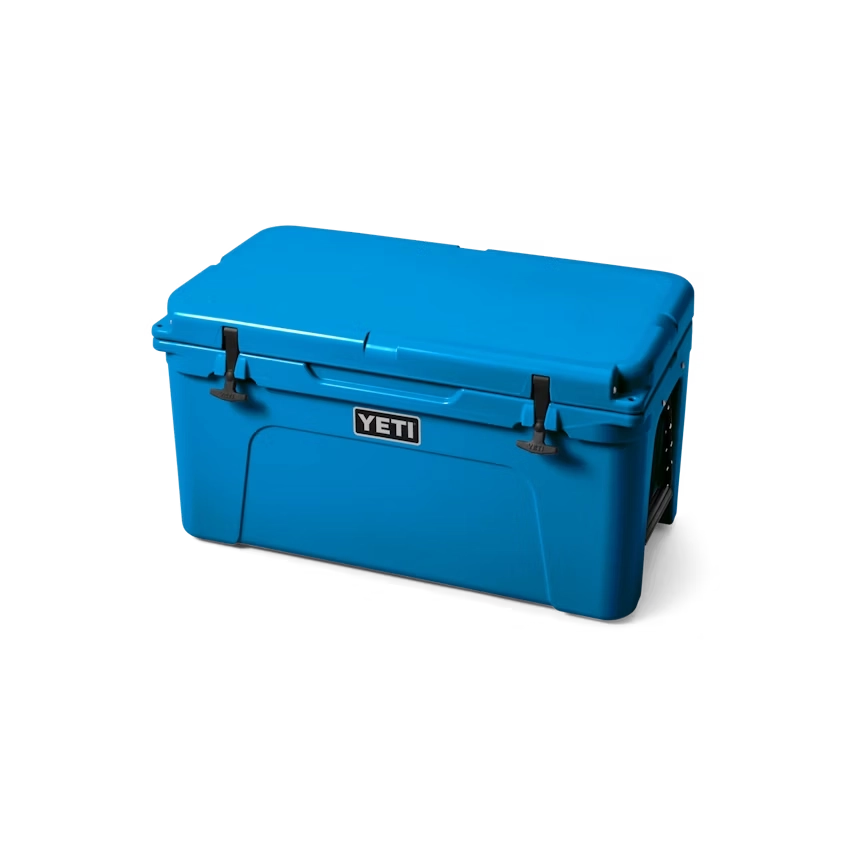 YETI Tundra 65 Hard Cooler in Big Wave Blue.