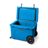 YETI Tundra Haul Wheeled Cooler in Big Wave Blue.