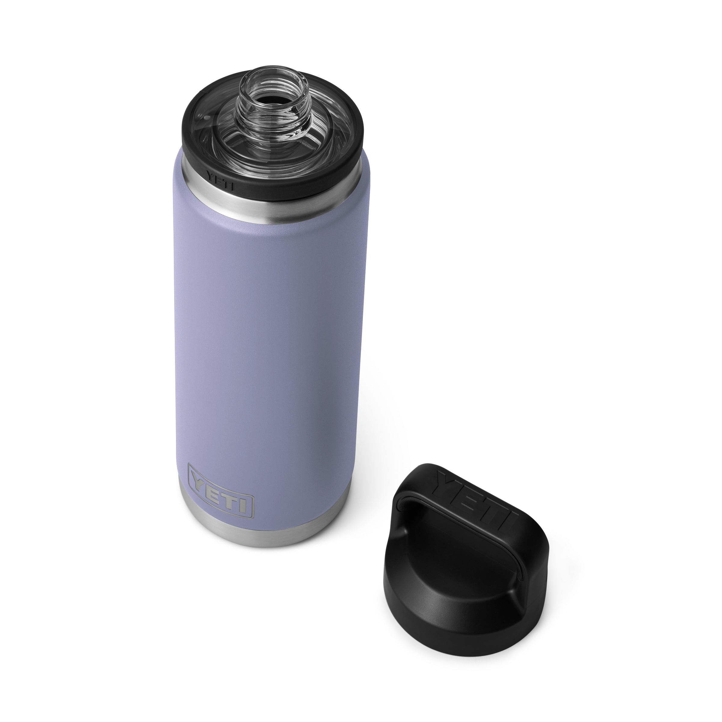 A YETI Rambler 26 oz Bottle with Chug Cap in Cosmic Lilac (purple).