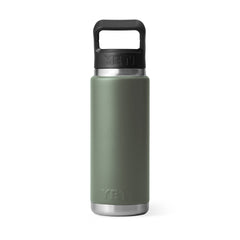 A YETI Rambler 26 oz Straw Bottle, in limited edition color: Camp Green.
