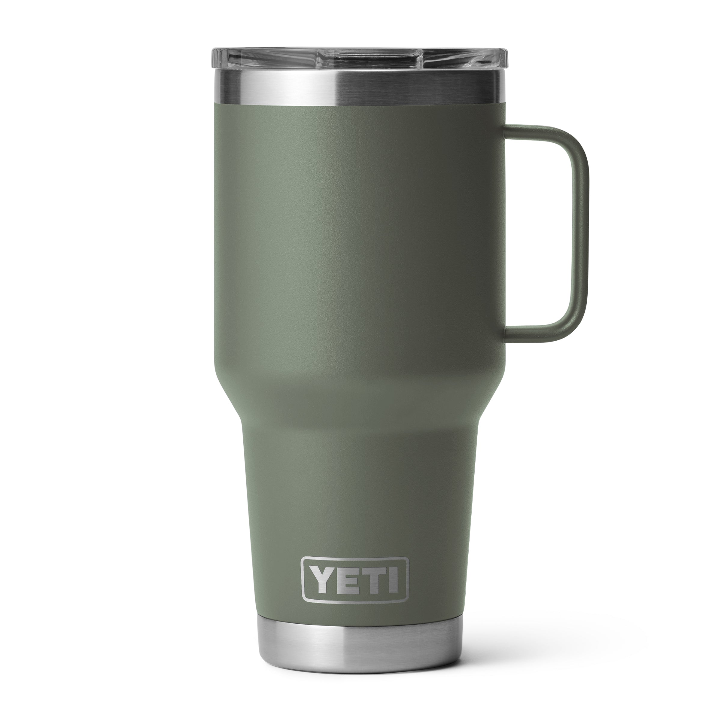 YETI Rambler 30 oz Travel Mug in color: Camp Green.