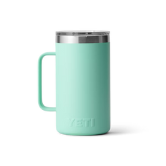 Stay hydrated in style with this 24oz Yeti Rambler Seafoam Mug! Featuring double-wall vacuum insulation, your coffee or tea stays steaming hot (or icy cold) for hours - long enough to get you through any adventure. With a fun seafoam color, you’ll be the envy of all your friends!