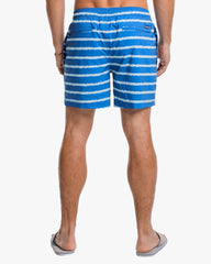 M Bayshore Stripe Swim Trunk - Atlantic Blue - Southern Shirt