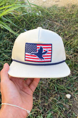 A Burlebo men's American Flag Duck Cap.
