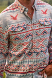 Long Sleeve Aztec Twill