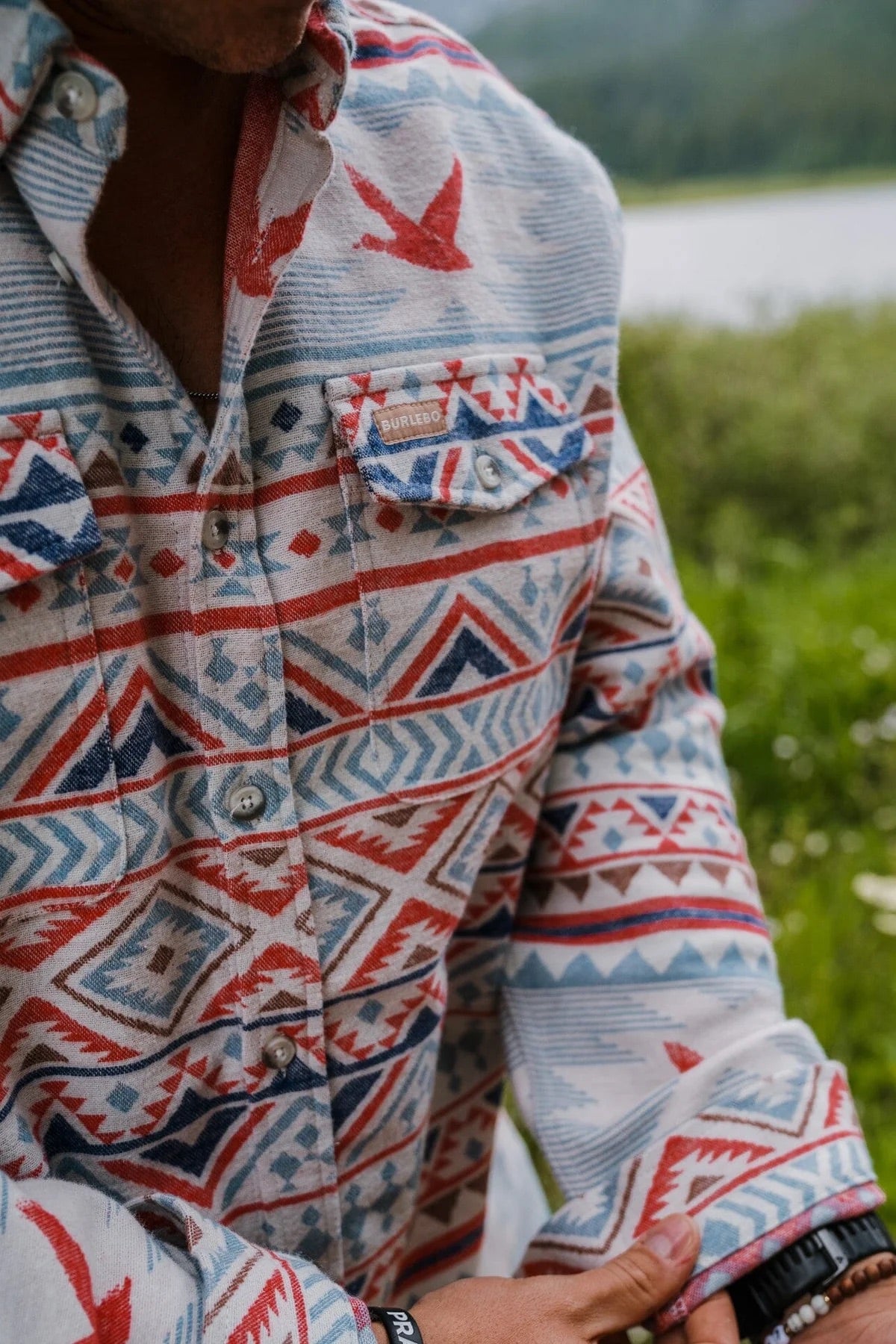 Long Sleeve Aztec Twill