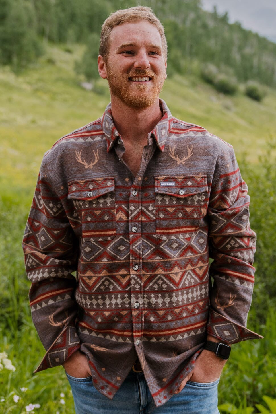 Long Sleeve Aztec Twill