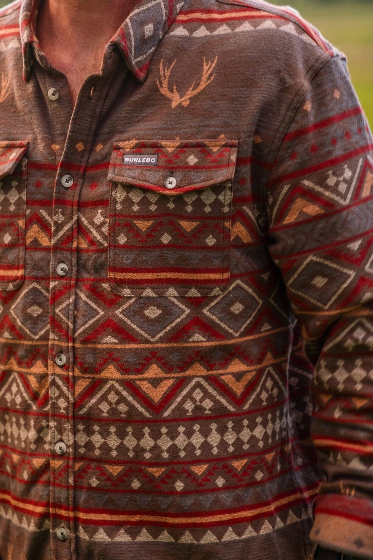 Long Sleeve Aztec Twill