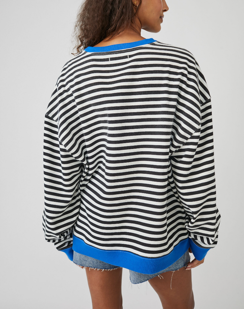 Classic Striped Oversized Crew