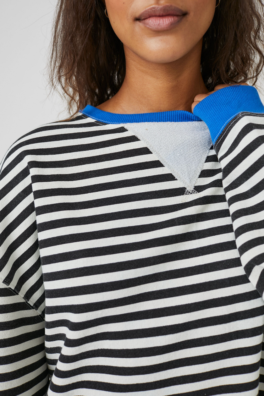 Classic Striped Oversized Crew