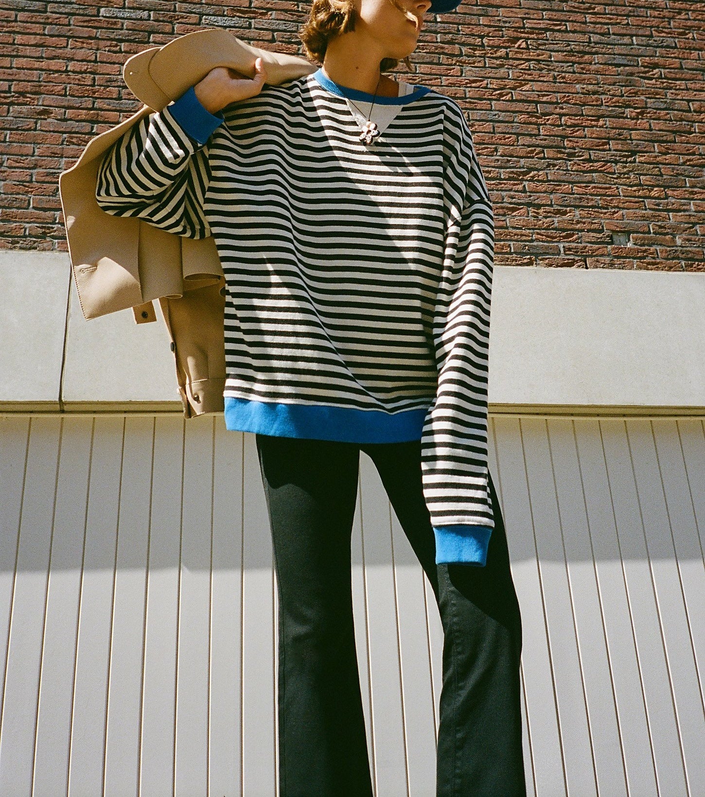 Classic Striped Oversized Crew