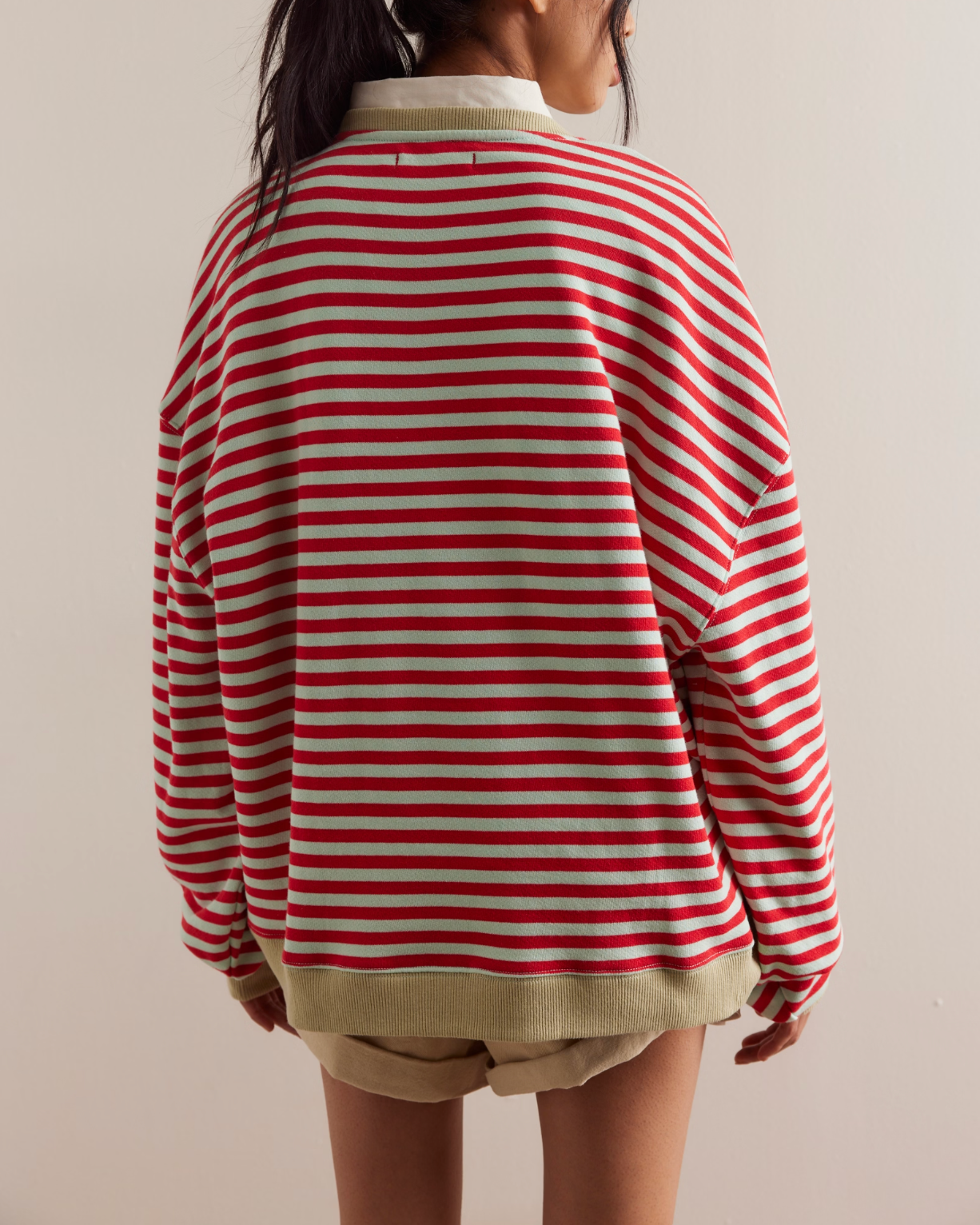 Classic Striped Oversized Crew