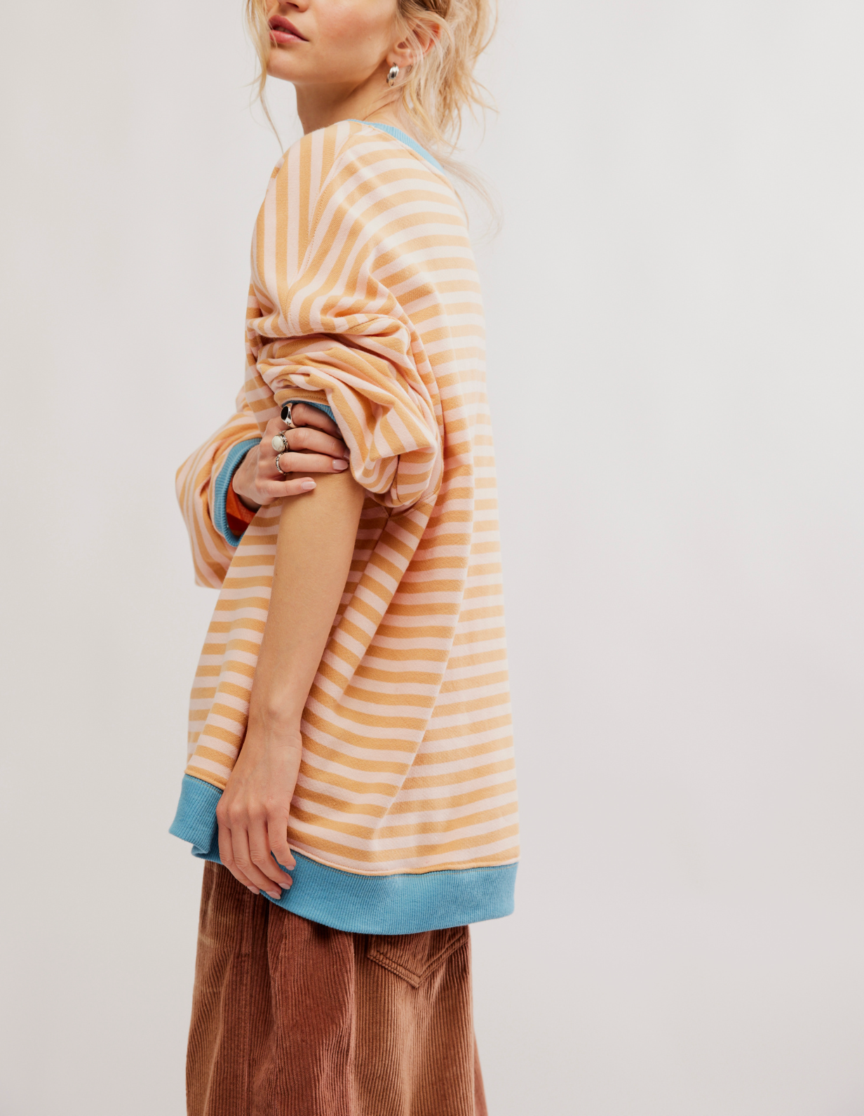 Classic Striped Oversized Crew