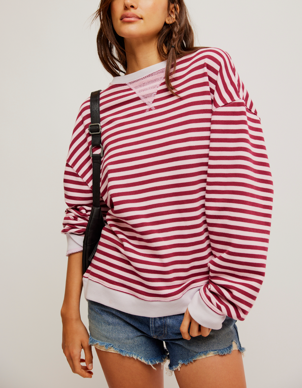 Classic Striped Oversized Crew