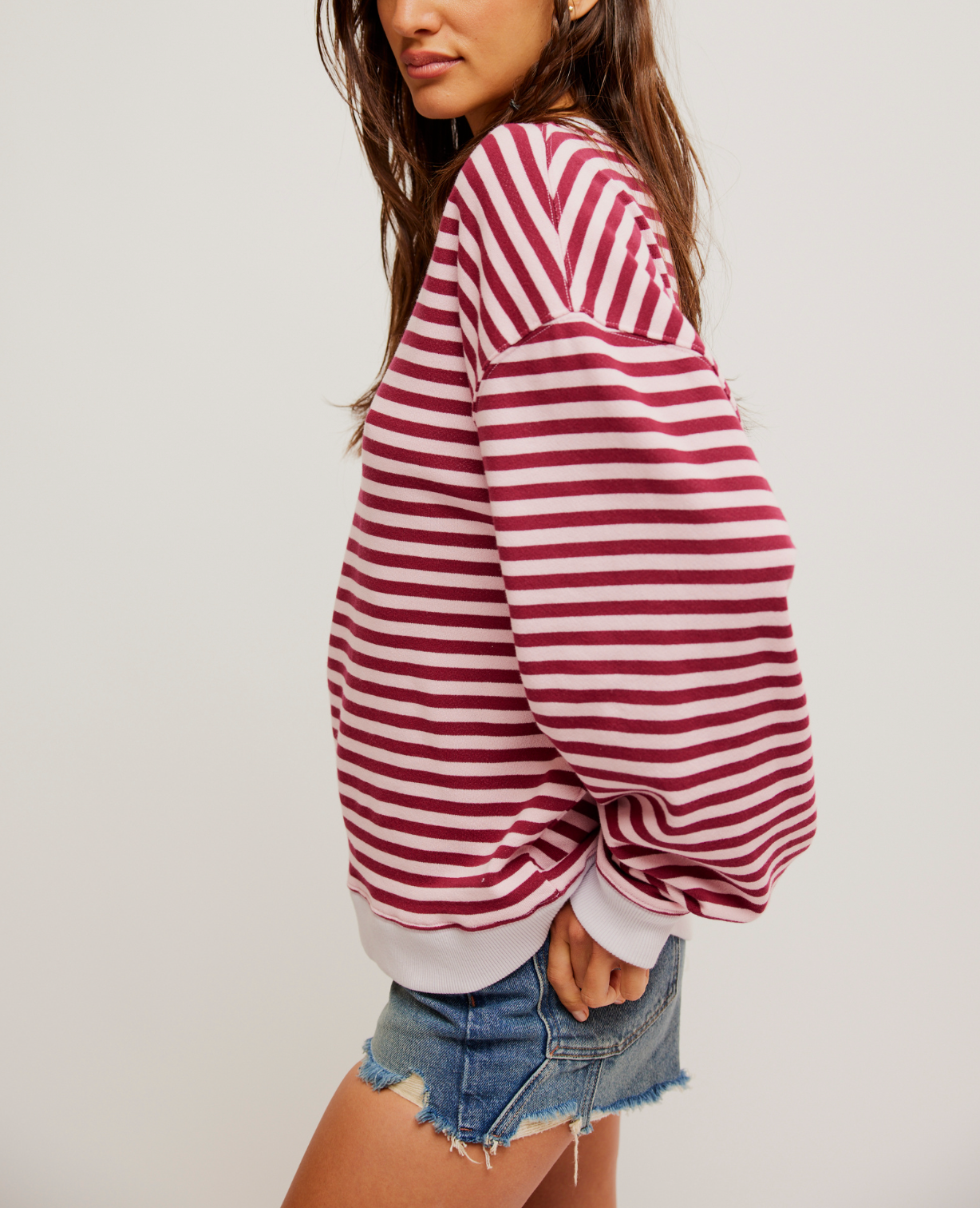 Classic Striped Oversized Crew