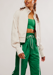 Free People High Jump Zip Up | Ivory