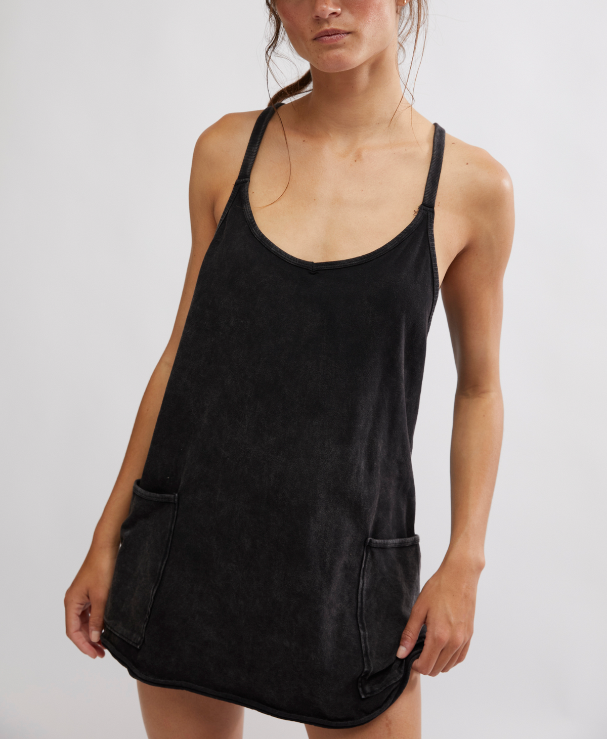 Free People Hot Shot Mini Dress | Black