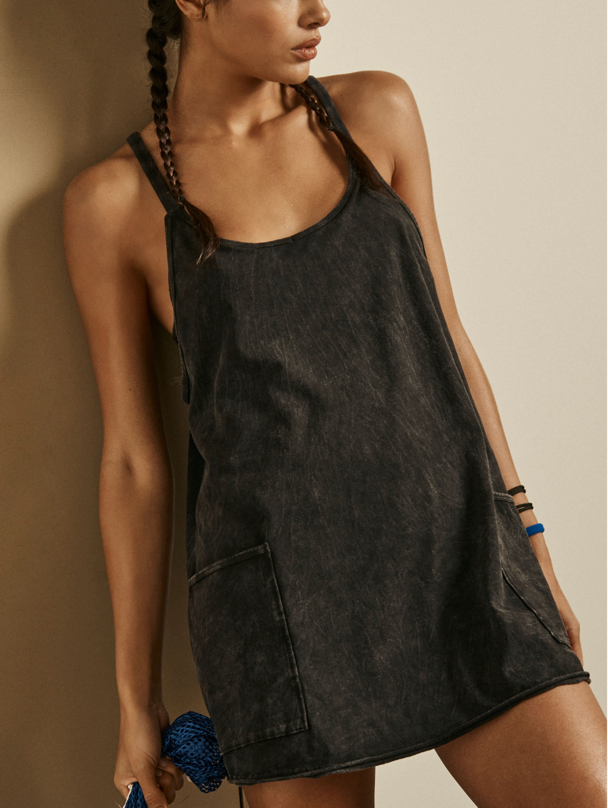 Free People Hot Shot Mini Dress | Black