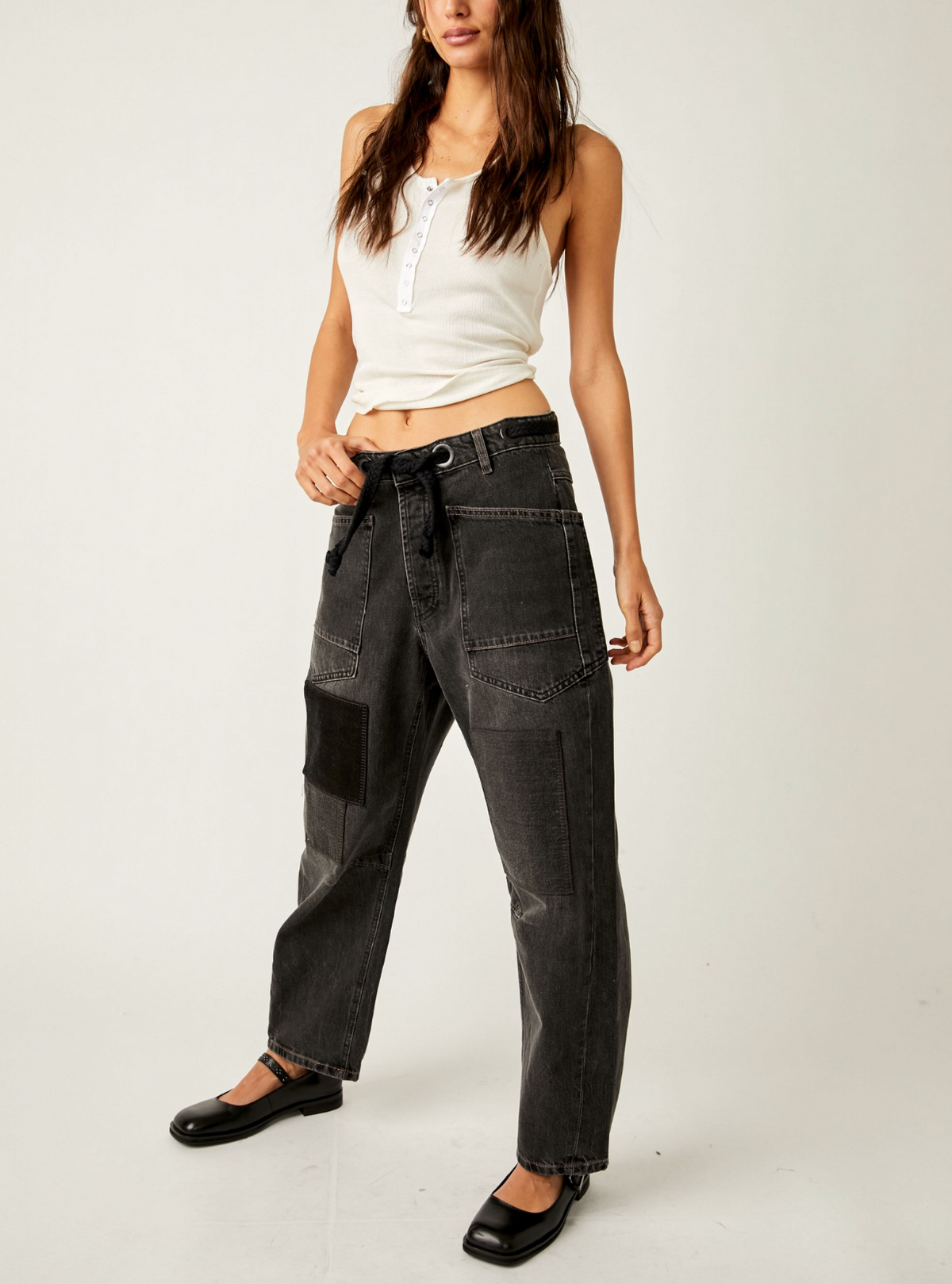 Free People Moxie Low Slung Pull On Jean | Nighthawk