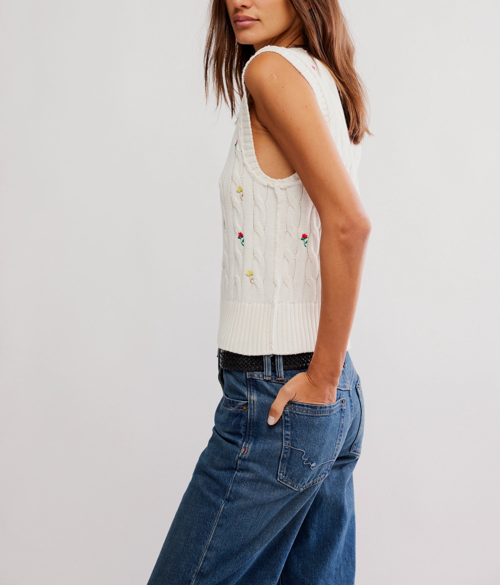 Plumeria Floral Vest