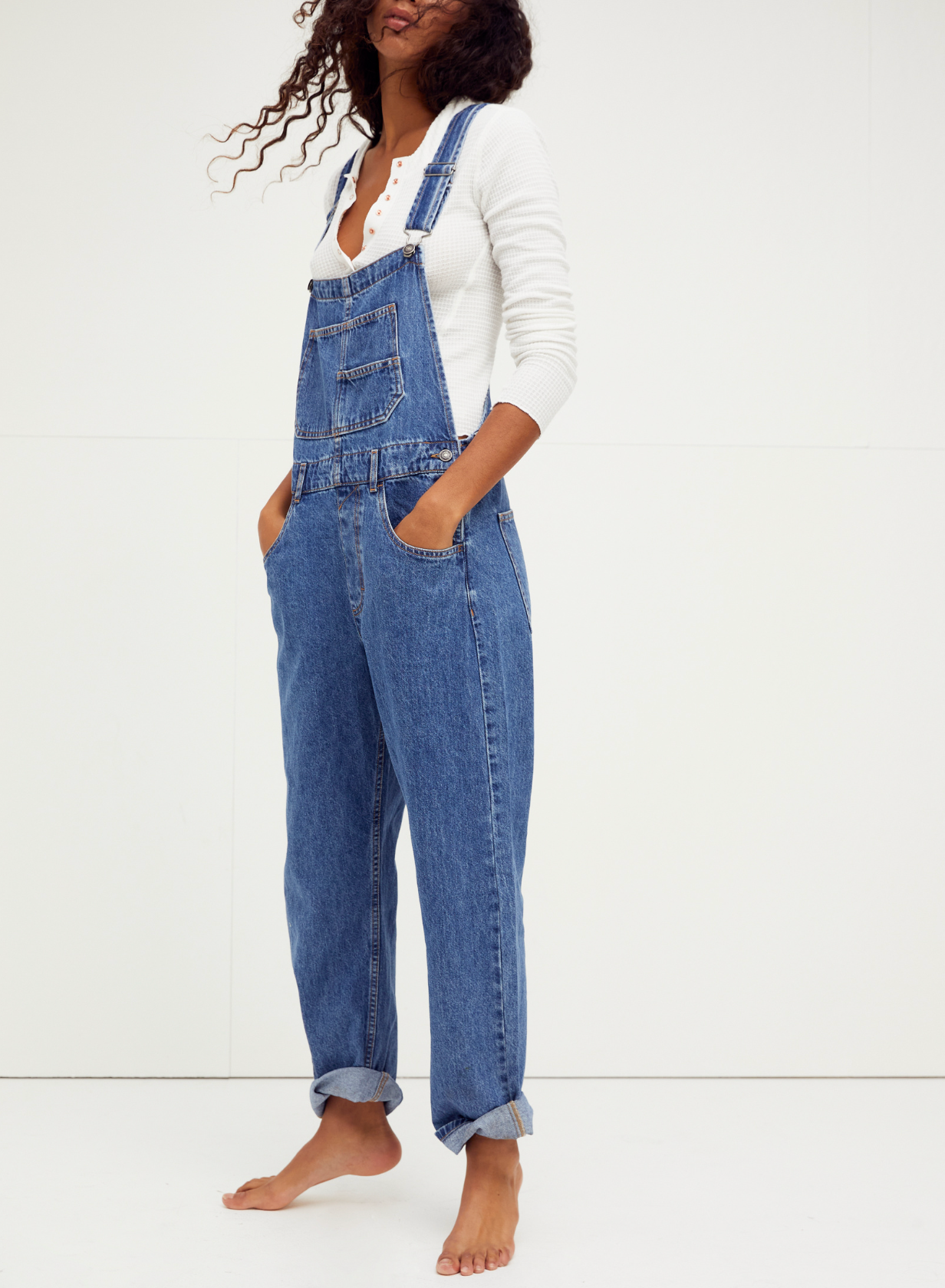 Free People Ziggy Denim Overall | Sapphire Blue