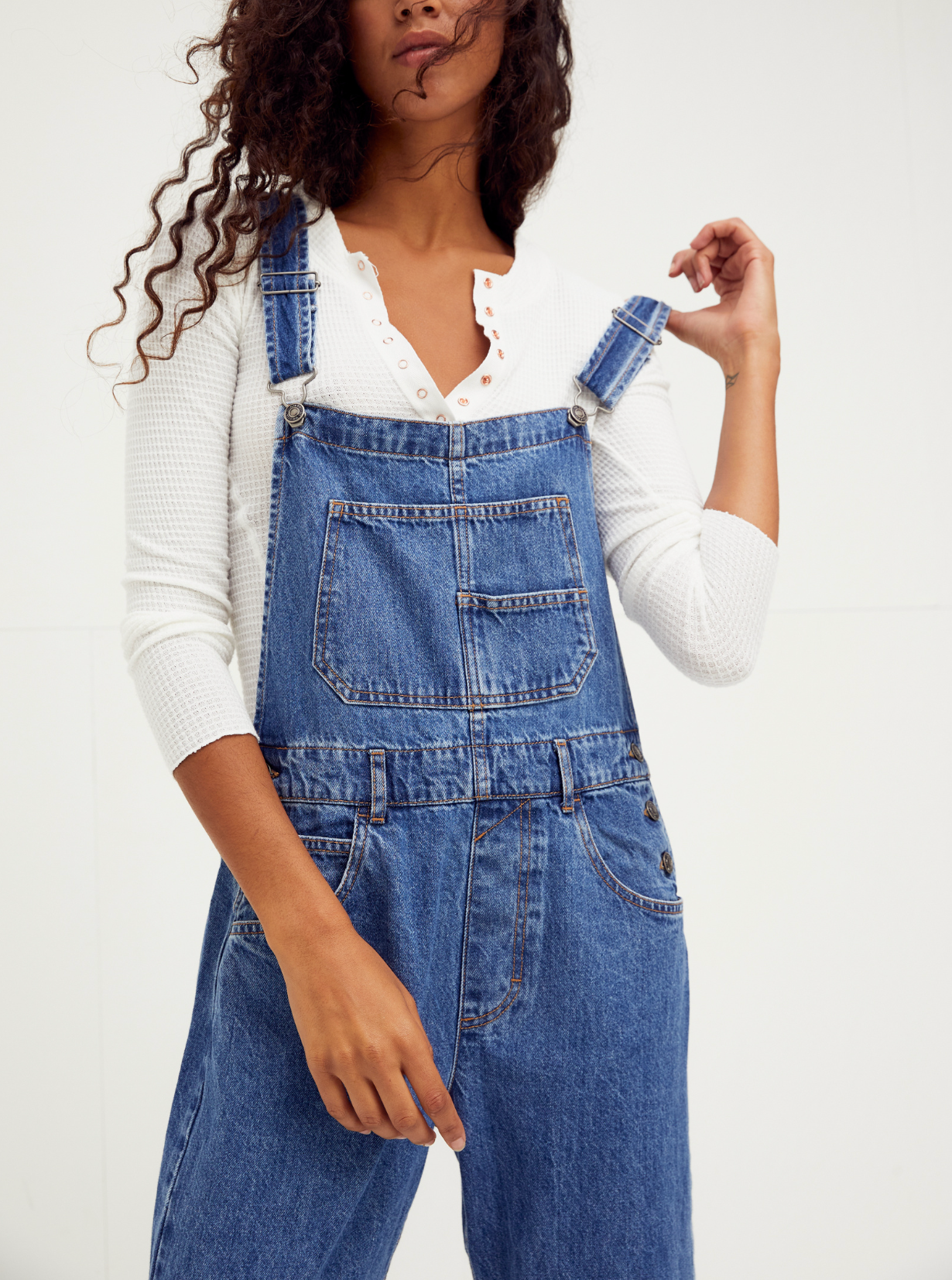 Free People Ziggy Denim Overall | Sapphire Blue