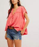 Free People Horizons Double Cloth Top | Coral Paradise