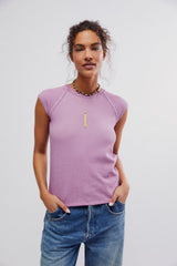 Free People Riley Tee | Mauve Mousse