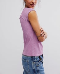 Free People Riley Tee | Mauve Mousse