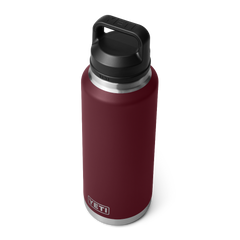 YETI Rambler 36 oz Bottle With Chug Cap in color Wild Vine Red.