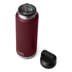 YETI Rambler 36 oz Bottle With Chug Cap in color Wild Vine Red.