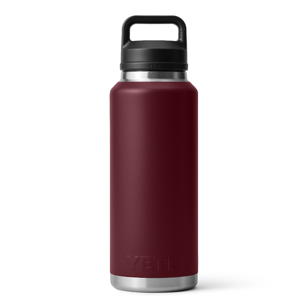 YETI Rambler 36 oz Bottle With Chug Cap in color Wild Vine Red.