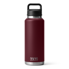 YETI Rambler 36 oz Bottle With Chug Cap in color Wild Vine Red.