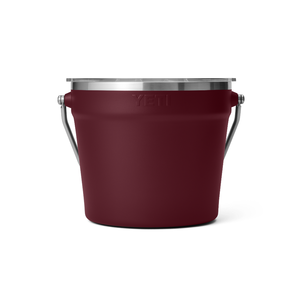 YETI Rambler Beverage Bucket in color Wild Vine Red.