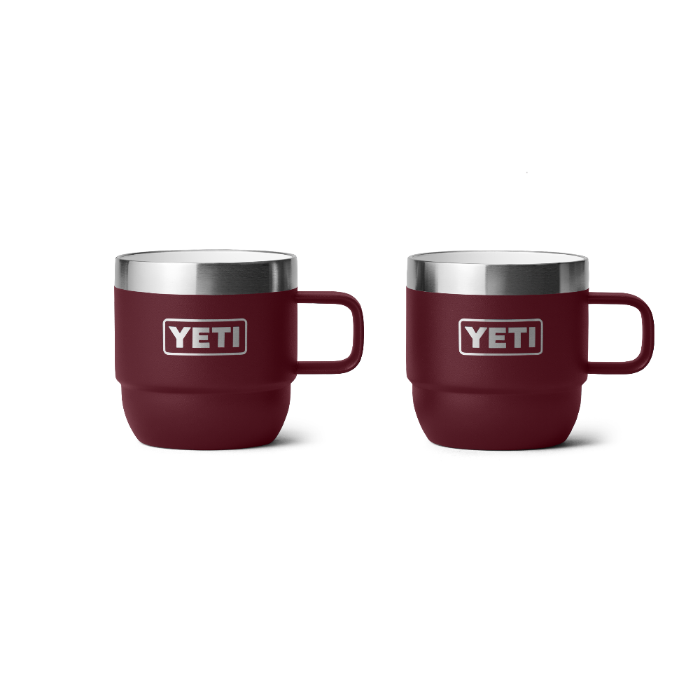 Rambler 6 oz Stackable Mugs (2 Pack) in color Wild Vine Red.